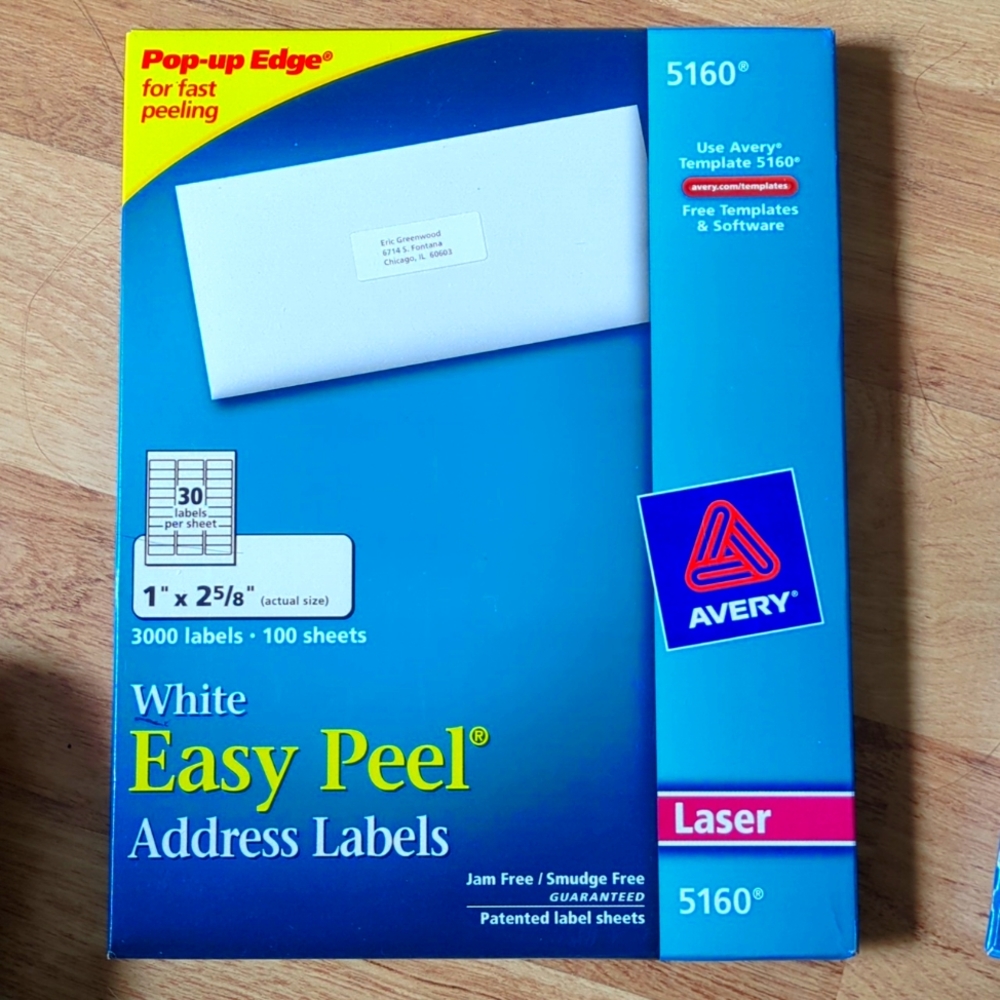 Brand new Avery easy peel address labels